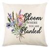 Seasons Throw Pillow Cover Spring Linen Flowers Truck Cushion Office Throw Pillow Cushion Throw Pillow Cushion