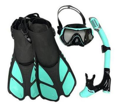 Snorkeling Essentials: Diving Mask, Breathing Tube, Adjustable Fins Set