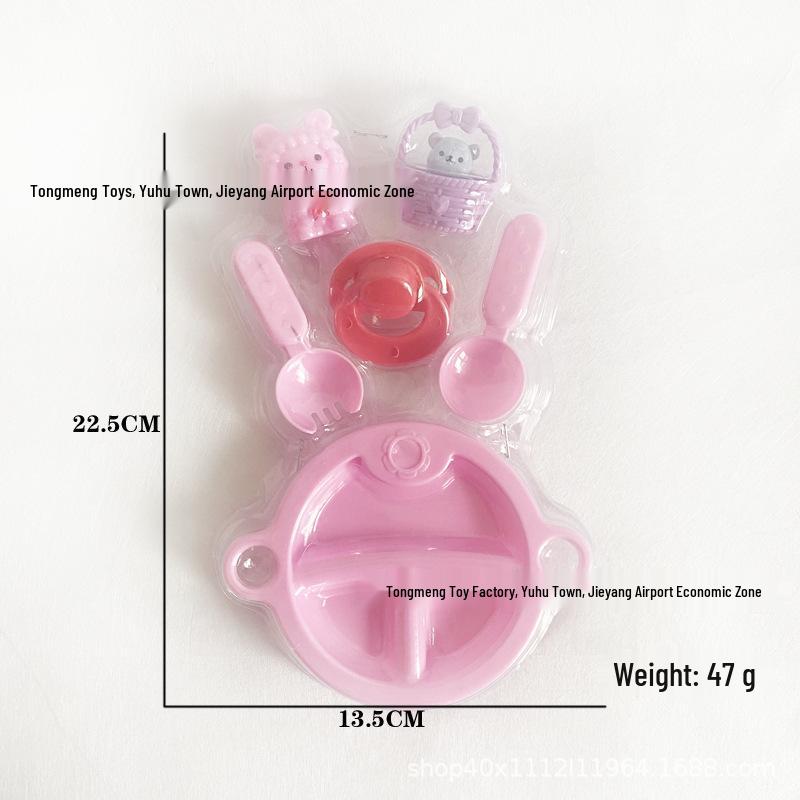 Miniature Dollhouse Dinnerware Set: Mini Plates, Spoons, and Tableware Accessories for Cross-Border Playhouses