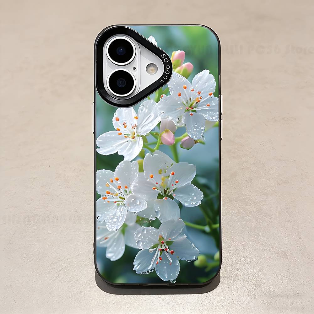 

Raindrop Flowers Phone Case For IPhone 17 16e 16 15 14 13 12 11 Pro Max X XR XS MAX Back Cover iPhone12PROMAX