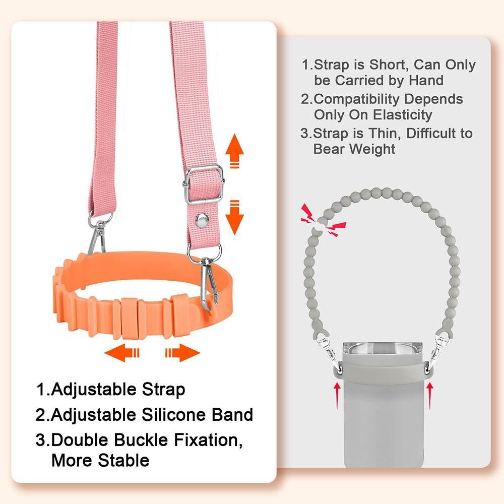 Adjustable Water Bottle Holder Universal Silicone Cup Holder Portable Carrying Straps  Travel