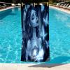 Corpse Bride Print Beach Towel Design, Soft, Lightweight. for Home Bathroom, Spa, Pool, Yoga, Surfing, Camping, Gift for Family, Friend