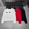 Miu Style 2025 Autumn/Winter Flocking Embroidery Knit Pullover with Hot Drill Lettering - Versatile, Age-Reducing Long Sleeve Top