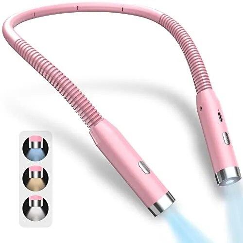 Neck Reading Light Book Lights Reading In Bed Bendable Long Lasting Portable USB Rechargeable Novelty Flexible LED Book Lighting