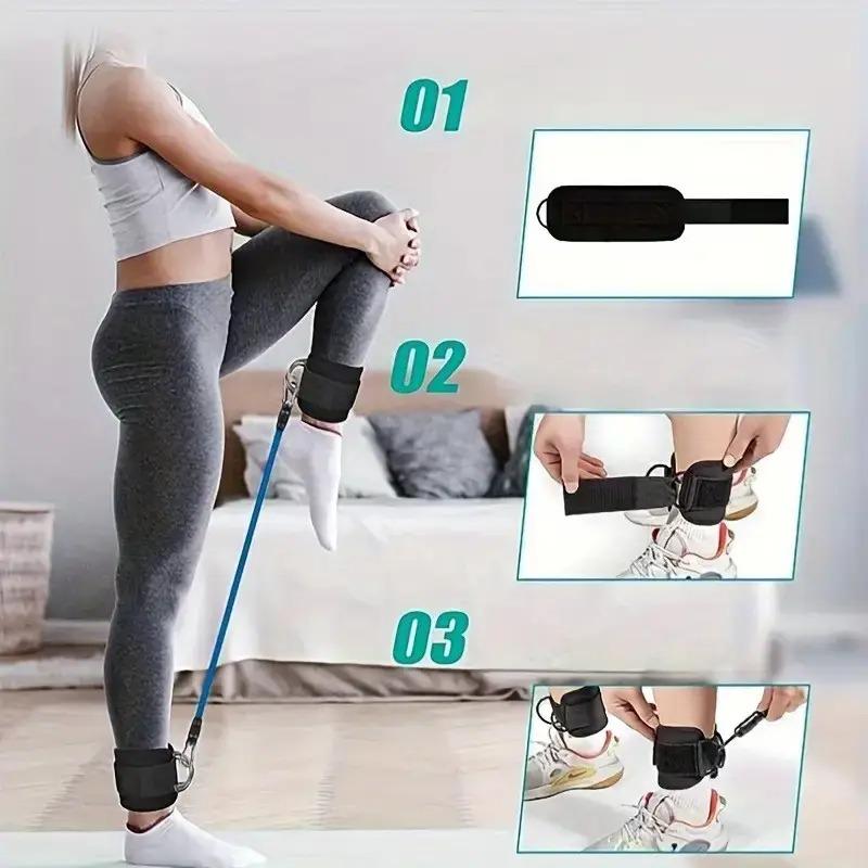Adjustable Ankle Cuffs - Leg Workout Straps for Glute & Thigh Training, Cable Machine Exercise Accessories ankle weights ankle