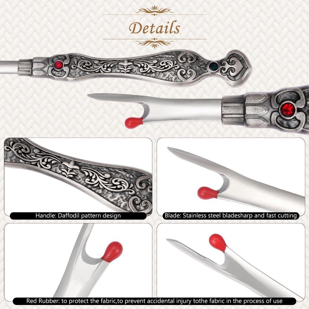 2Pcs European Vintage Metal Seam Ripper Set Durable and Handy Sharp Seam Ripper Tool  for Sewing