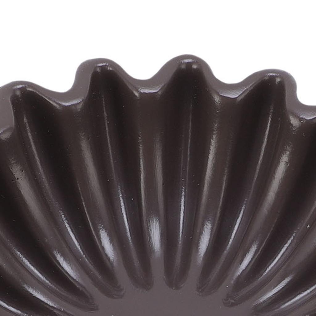 14.5CM Grooved Ruffle Bowl Handcrafted Bowl Decoration for Coffee Table Bookshelf Living Room Desk