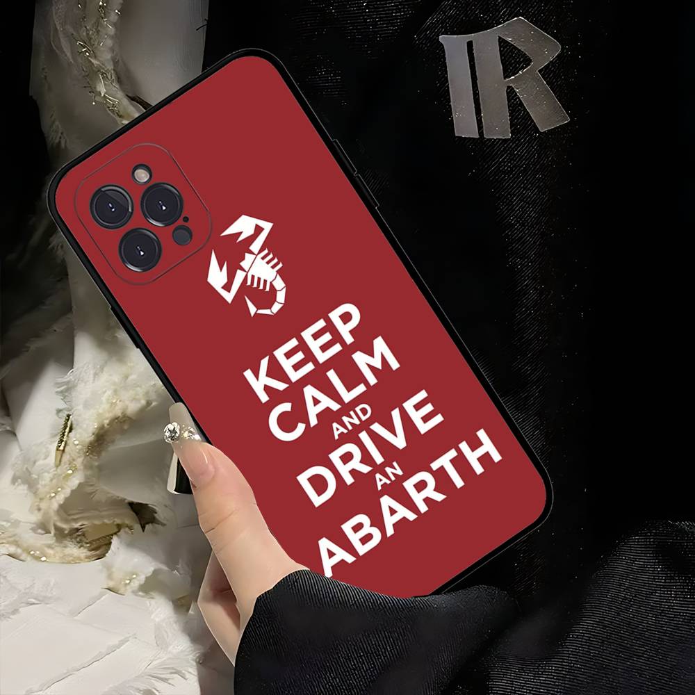 A-Abarth LOGO Phone Case For Iphone 17 Air 16 15 14 13 12 11 Pro Max 16 15 14 Plus TPU Soft Case