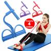 Durable Fitness Gum 4 Tube Resistance Bands For Effective Sit-up Pull Rope Exercises
