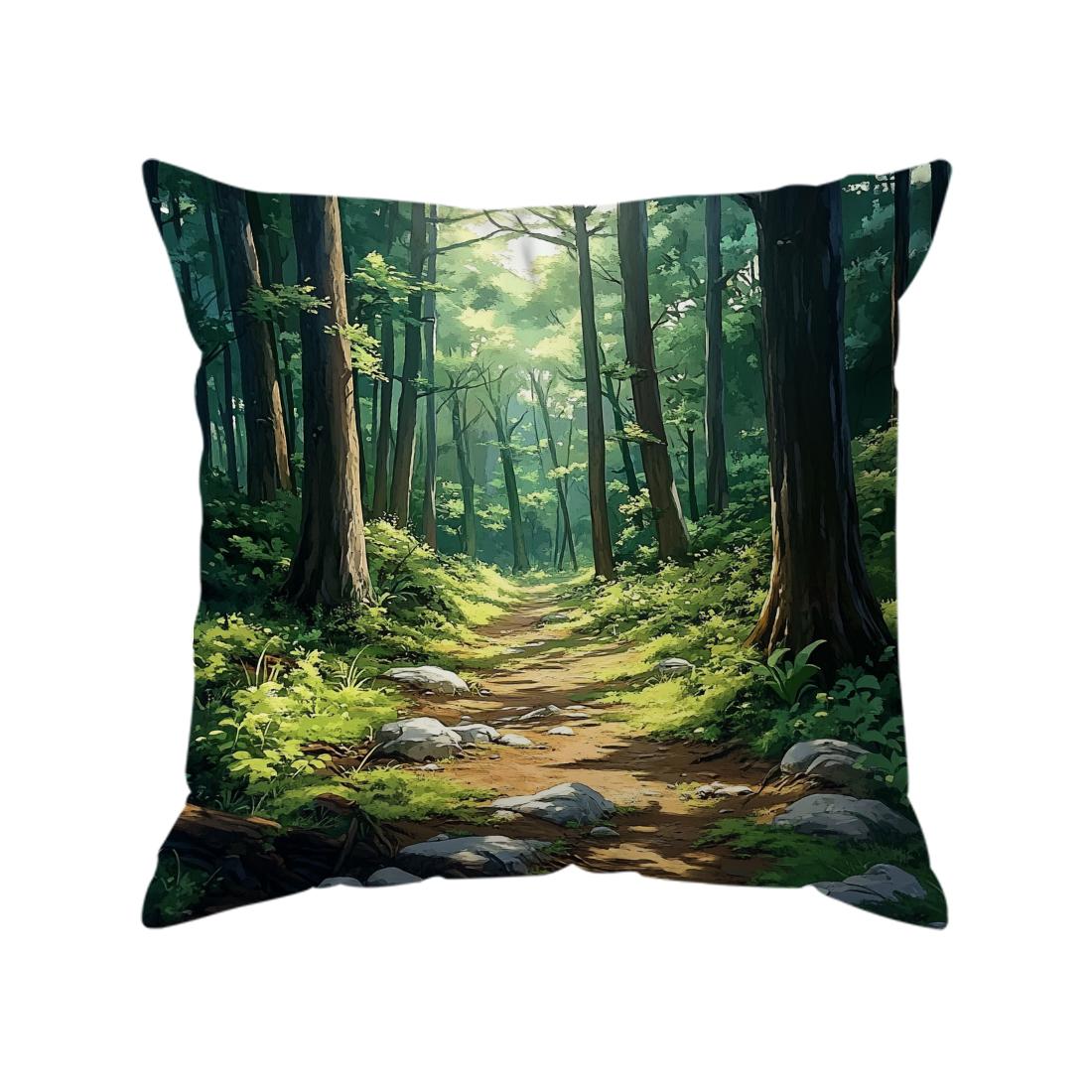 1 stuks Vitality Forest Kussensloop Vierkant Slaapkamer Kussenhoezen Rits Woon Zacht Huis Comfortabel Decor 45x45cm 45x45cm