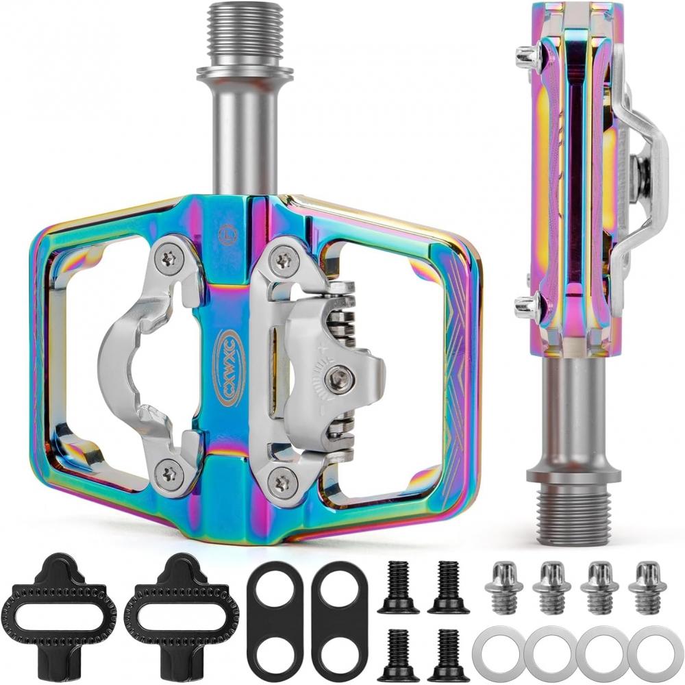 Велосипедные педали Cxwxc Single Sided Flat Pedals с противоскользящими алюминиевыми шипами, прочные, Cx 160 B. металлический