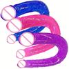 Adult Supplies Sex Toy Double Ended Realistic Dildo Flexible Jelly Dildos Penis Cock Anal Butt Plug Massager G-spot Stimulation