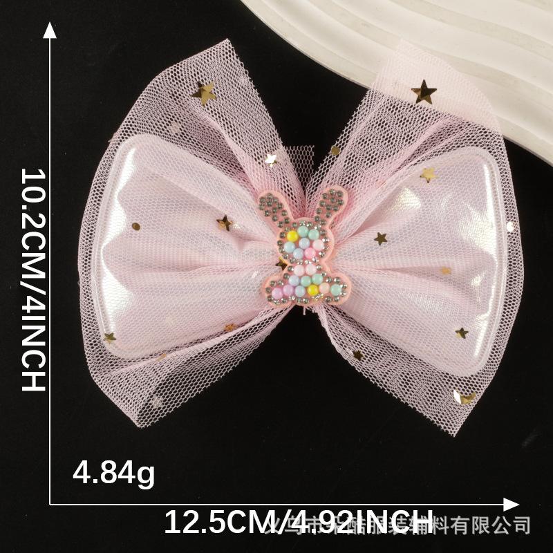 Cute Cartoon Mesh Bow Lace Embroidery Sticker Diy Hand Account Accessories Accessories Brooch Hairpin Hair Accessories Cloth Sticker