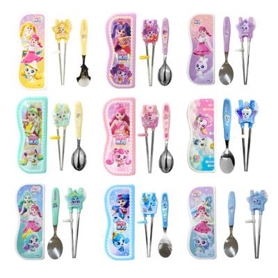 Catch! Teenieping Spoon & Both-Hand Training Chopsticks Case Set (9 Options)