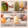 Fruit Cutter Tool Watermelon Stainless Steel Slicer with Ergonomic Handle Simple Easy Push-Pull Design Melon Cutting Push Pull