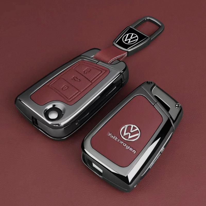 Key Case for Volkswagen: Fits Teramont, Bora, Golf, Sagitar L, Tayron, Magotan, T-Roc, and T-Cross Models