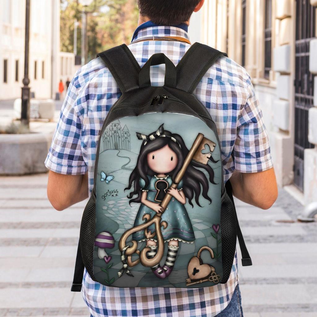 S-Santoro G-Gorjuss Rucksack für Männer Frauen Cooler Studenten Business Tagesrucksack Niedliche Puppen Spielzeug Laptop Computer Umhängetasche Geschenk