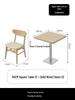 Wall-Mounted Sofa & Table Set for Milk Tea Shop with Natural Wood Style