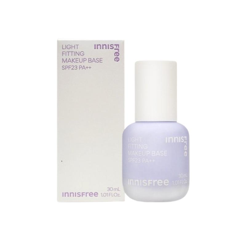 Innisfree Light Fitting Makeup Base 30ml | Color Correcting Primer for Smooth & Radiant Skin [Purple / Green / Peach]