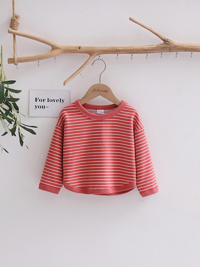 2025 Kids' Striped Long Sleeve Top: Boys' T-Shirt & Girls' Sweater