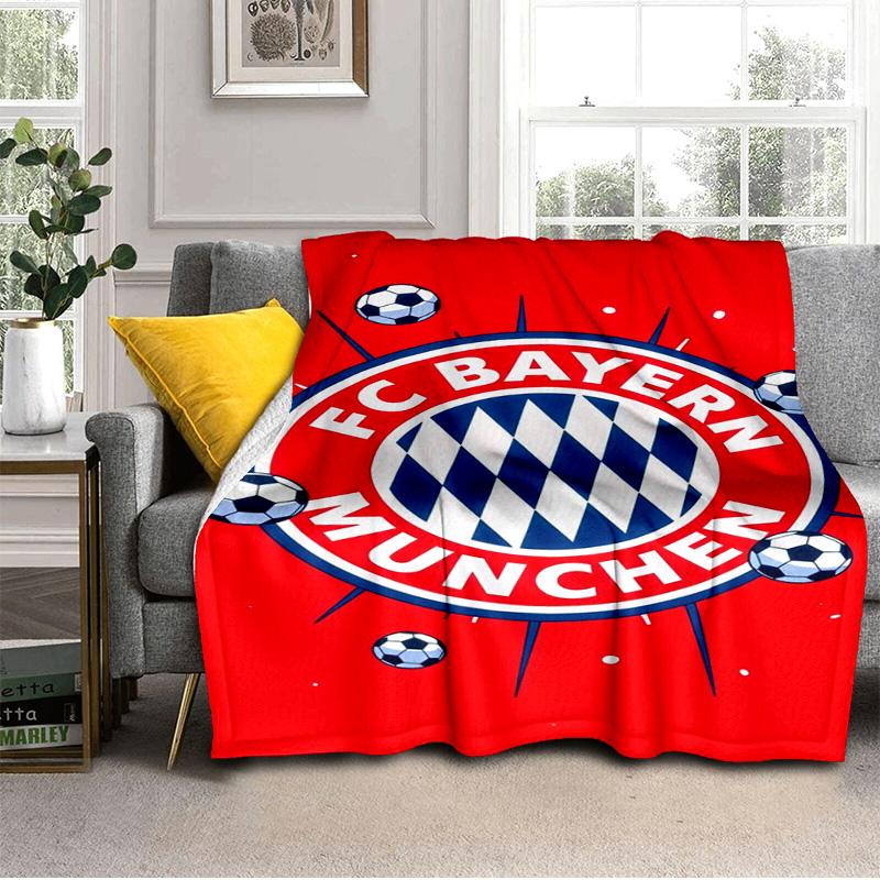 Munich FC Artwork Printed Throws Blanket Soft Flannel Blankets for Couch Bed Gifts for Men Women Picnic Blanket Christmas Gifts