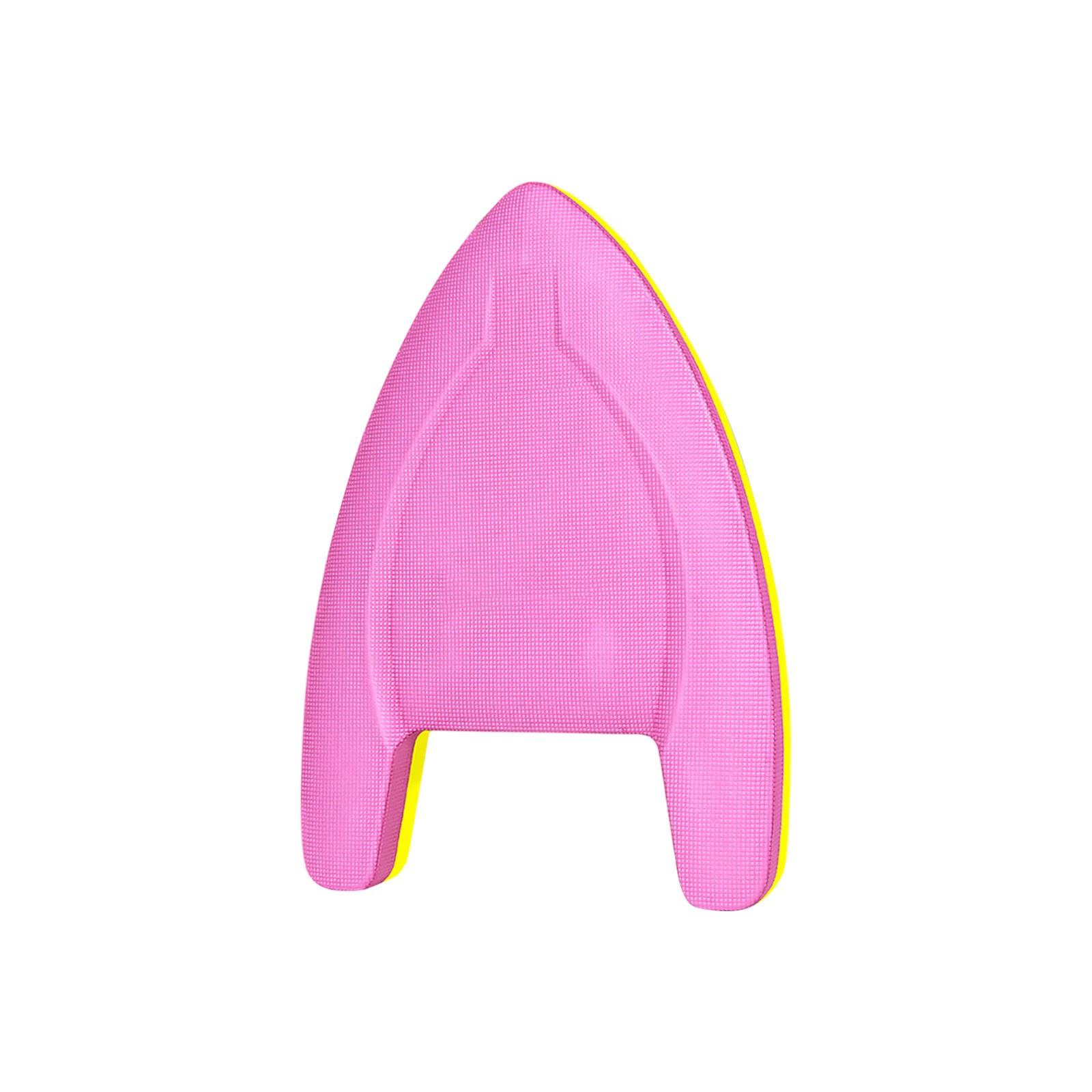 

Плавательная доска для детей и взрослых, вспомогательное плавучее устройство для тренировок по плаванию с отверстиями для поручней One Size розовый