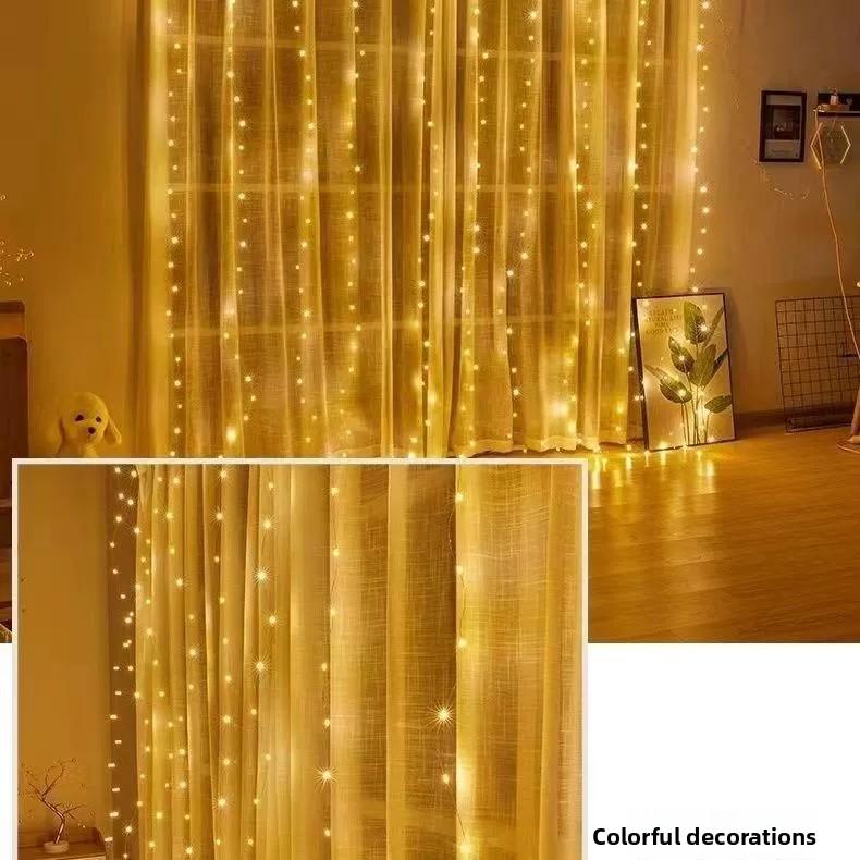 

Светодиодная водонепроницаемая гирлянда-сосулька для окна 3X2m жёлтый