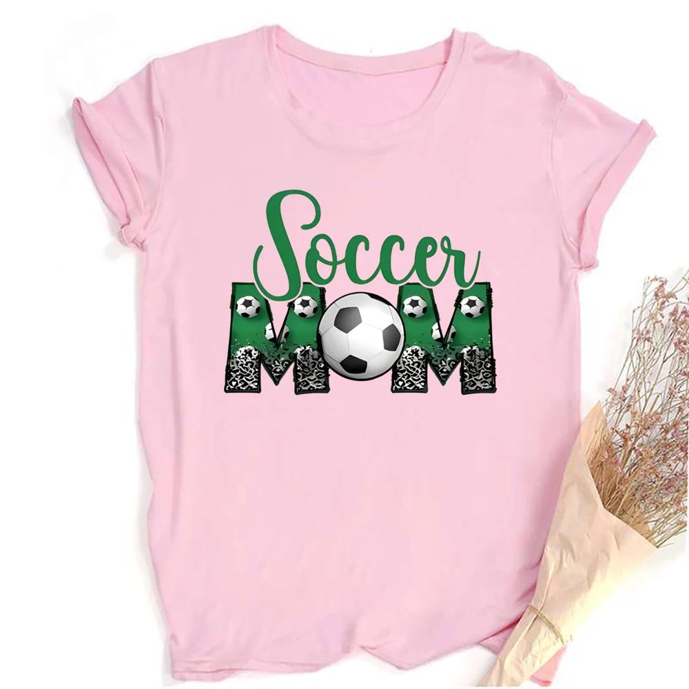 Soccer Mom Print Unisexs Tee Shirt Short Sleeve Fashion Girls Tshirt Casual Round Neck Tees Top Summer Football Clothing