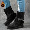 Women's Wide Width Snow Boots, European Style Winter Ankle Booties, In Stock Warm Comfort Boots for Women