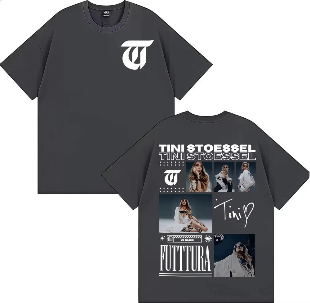 Tini Stoessel Futtura Album Tour 2026 Graphic T Shirt Men Women Clothing Fashion Aesthetic T-shirts High Quality Cotton T-shirts