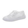 2025 summer new trend lace mesh breathable mesh hollow canvas shoes casual sports white shoes board shoes