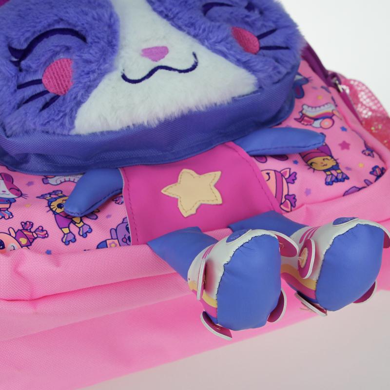 Dziecięcy plecak szkolny dziewczęcy różowy modelujący królik plecak na ramię Kawaii