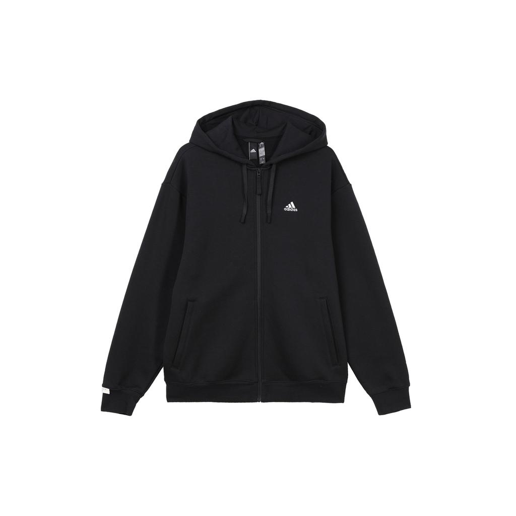 Adidas Hooded Zipper Fleece Thick Sports Casual Jacket Men Jacket Black IV7607