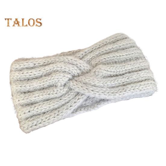 Women Winter Headband Solid Color Twist Decor Knitted Hair Band Warm Comfortable Ear Warmer Hair Accessory