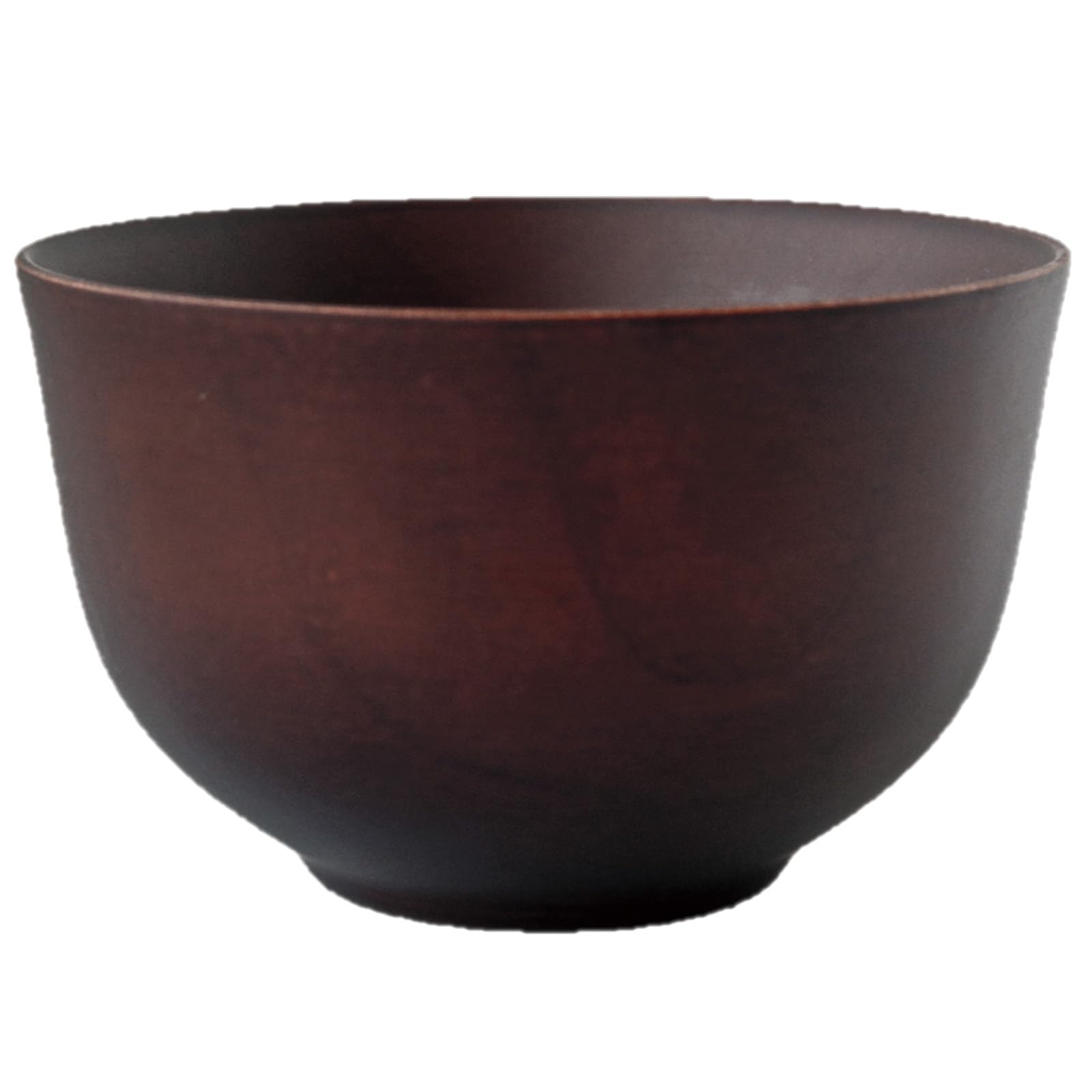 Wakacho Modern Soup x Simple Natural Dark Brown WK55DBR Han-Han Bowl, Approx. 11.5 6.6cm, Design, Wood,