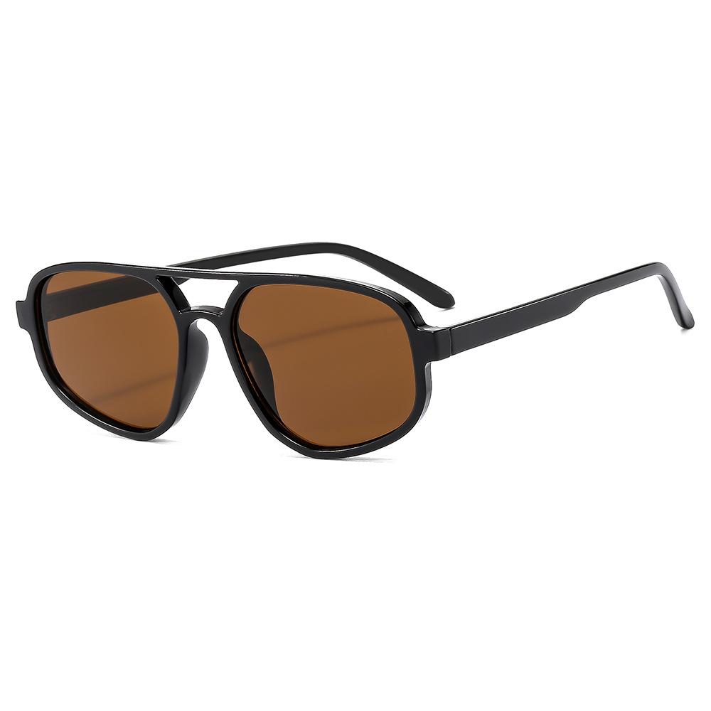 Double Beam Pilot Sunglasses Men'S Uv Protection Glasses Trendy Sunglasses Women