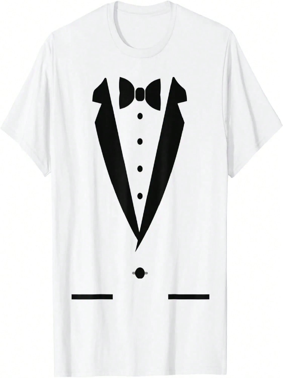Tuxedo Tshirt White With Bow Tie Suit Funny Men Women Kids T-Shirt S