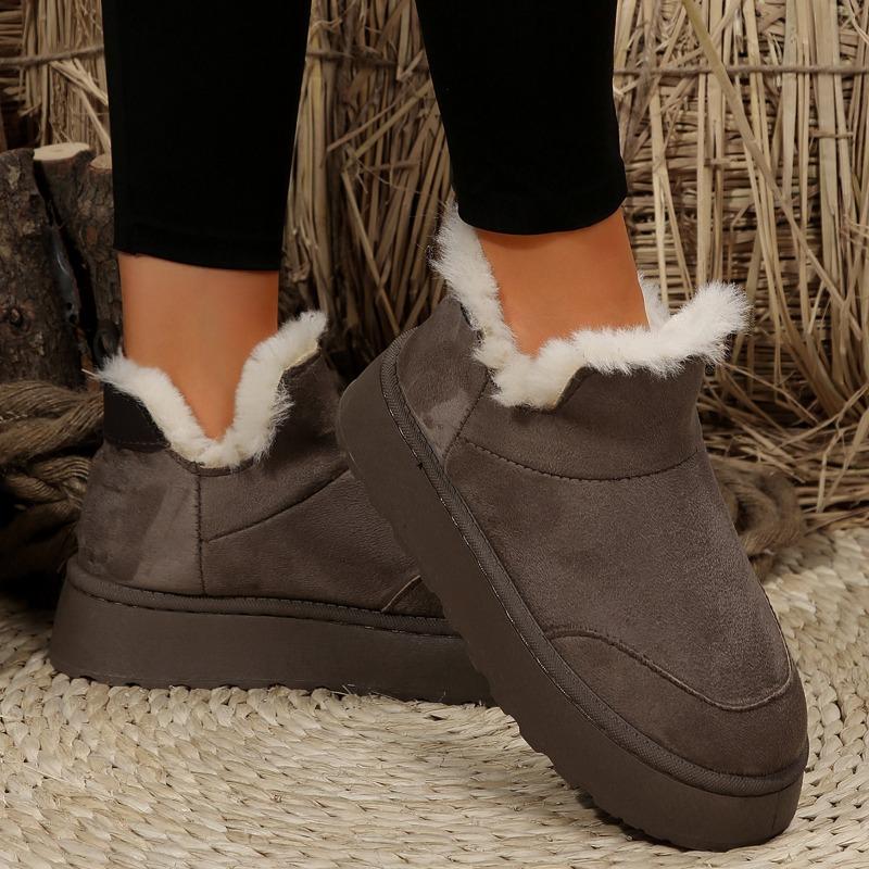 Fashion 2024 Round Toe Women's Boots Winter Footwear Women's Australian Low Tops Rubber Autumn Edelweiss Roman Cotton Shoes