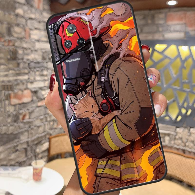 

Firefighter Heroes Fireman Case For Xiaomi 13 14 15 Ultra 11T 12T 13T 14T Pro POCO X7 Pro X3 X5 X6 M6 F5 F6 Pro Cover Xiaomi 13T (13T Pro)