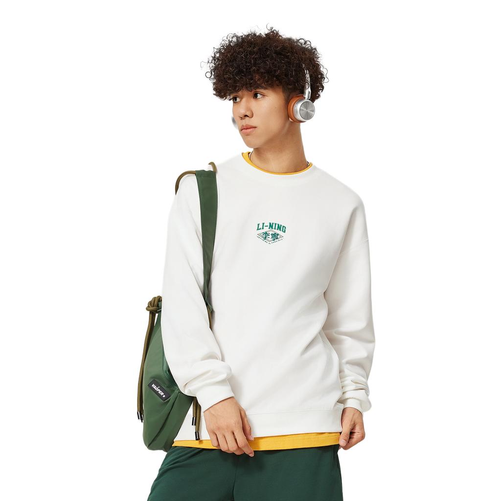 Li Ning Sports Life Collection Sweatshirt Men's Ivory AWDU609-1