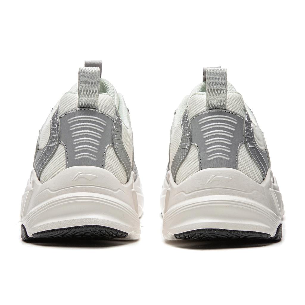 Li Ning Sports Life Collection Fashion Trend Cushioning Rebound Low Top Casual Shoes Men's Beige Silver AGLV173-2