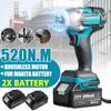 20V 520N.m 1/2 Rechargeable Socket Cordless Wrench Screwdriver Power Tools for Battery Brushless Electric Impact Wrench