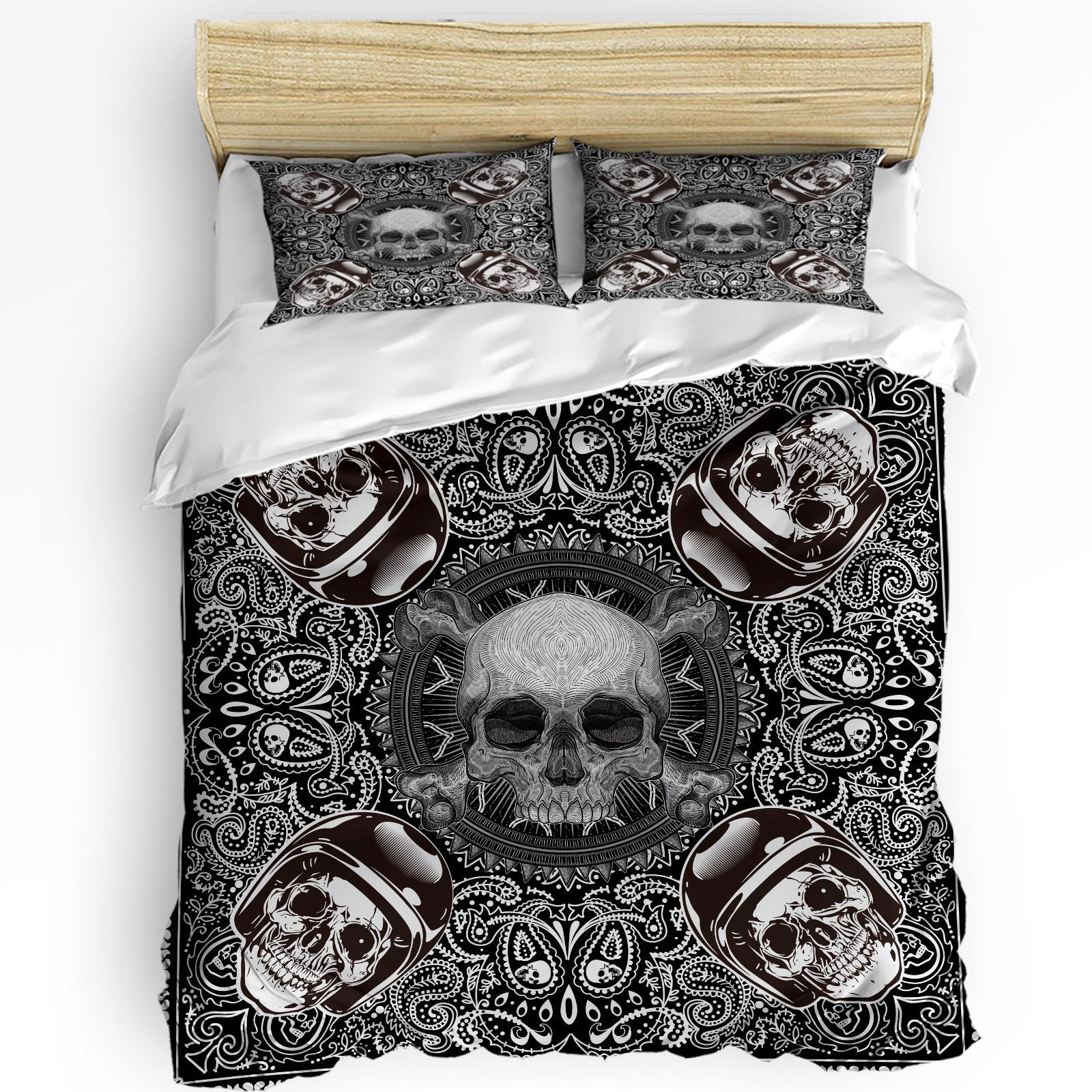 

Пододеяльник Whole Lotta Horror Skull Bones с наволочкой, на заказ, 3 предмета, постельное белье, пододеяльник, двуспальная кровать, домашний текстиль EU single(135x200cm)