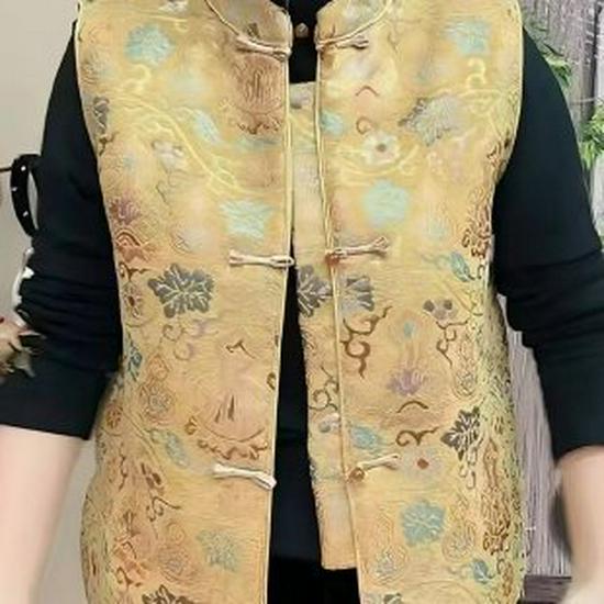 2026 Spring Women s Tang Suit: Trendy Embroidered Vest 4XL