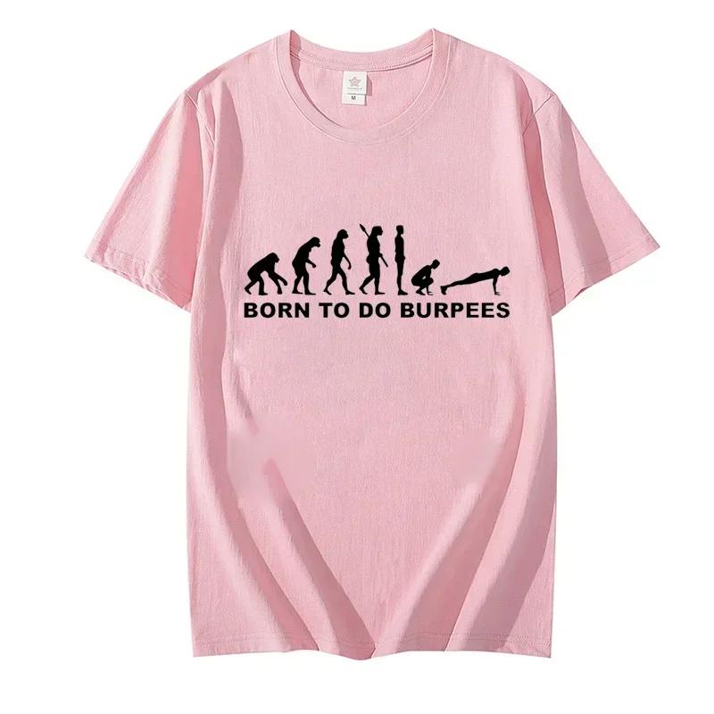 New Fashion T-shirts for Men Evolution Burpees Instructor Crossfit Funny T Shirt Short Sleeve Oversized T Shirt Men Brand Tees