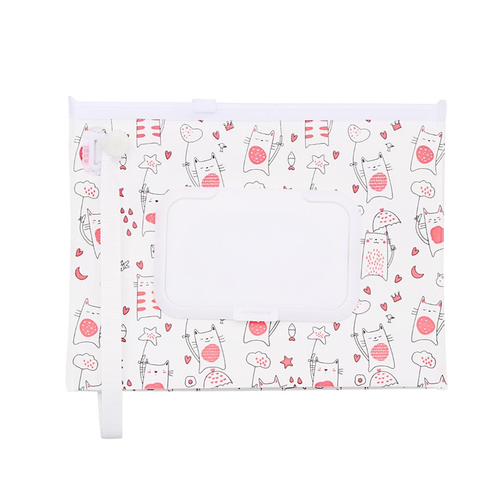 Portable Flip Cover Carrying Case Stroller Accessories Cosmetic Pouch Wet Wipes Bag Tissue Box