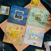 Vintage Van Gogh Tablosu Altın Metal Ayraç Kare Dalgalı Kenar Şekli Yazar Öğretmen Arkadaş Kitapseverler İçin Hediyeler