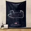 Las Vegas Street Circuit Race Track Map Design Patterned tapestry for bedroom and living room home decor sofas