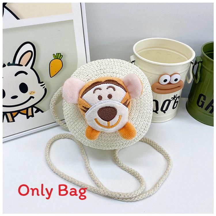 Tigger Doll Cartoon Woven Kids Crossbody Bag Playful Design Use Toddler