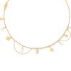Blooming Logo Design Metal Resin Bead Necklace Women Necklace Gold M02642